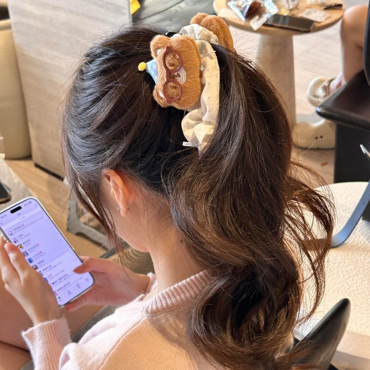Cute Polka-dot Little Bear Hair Clip Headpiece