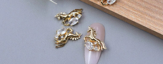 Copper-inlaid Zircon Metal Nail Art Rhinestone Accessories