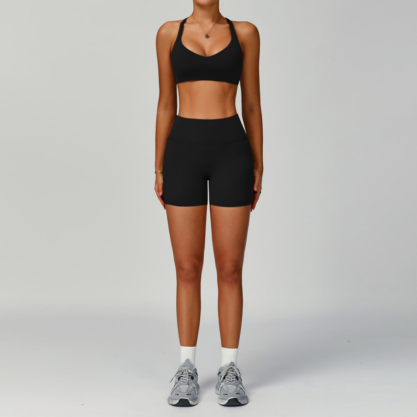 Women's Pure Color Tight Hollow-out Beauty Back Sports Outdoor Running Outfit