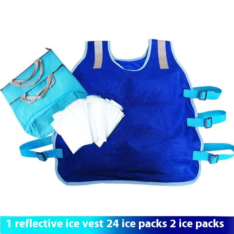 Summer Cooling Vest Outdoor Heatstroke Prevention Ice Pack Refrigeration