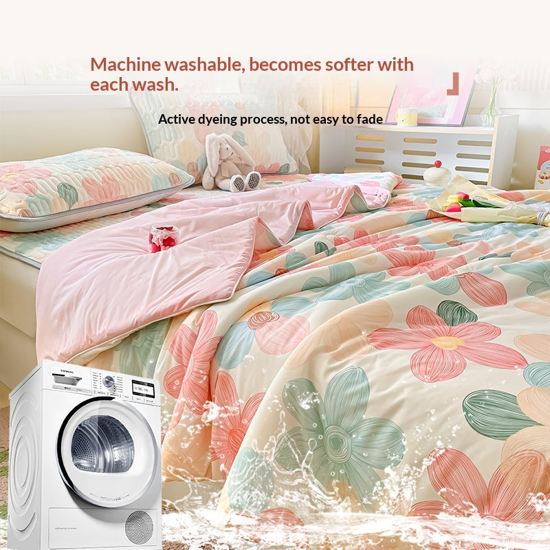 Fresh And Airy Cooling Ice-silk Summer Quilt Air-conditioning