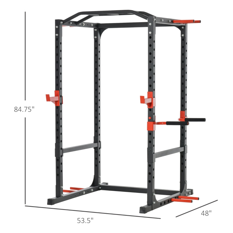 Adjustable Power Tower Dip Station Pull Up Bar Squat Rack Power Cage At Home Workout Equipment,Multiple Packages Shipped. Please Pay Attention To The Dimensions And Weight In The Details.