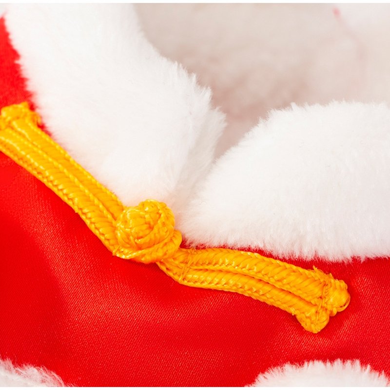 New Year Pet Tang Suits, Lion Dance Couple Cotton-padded Clothes, Festive Dog Clothes, Cat Two-legged Warm Dog Clothing