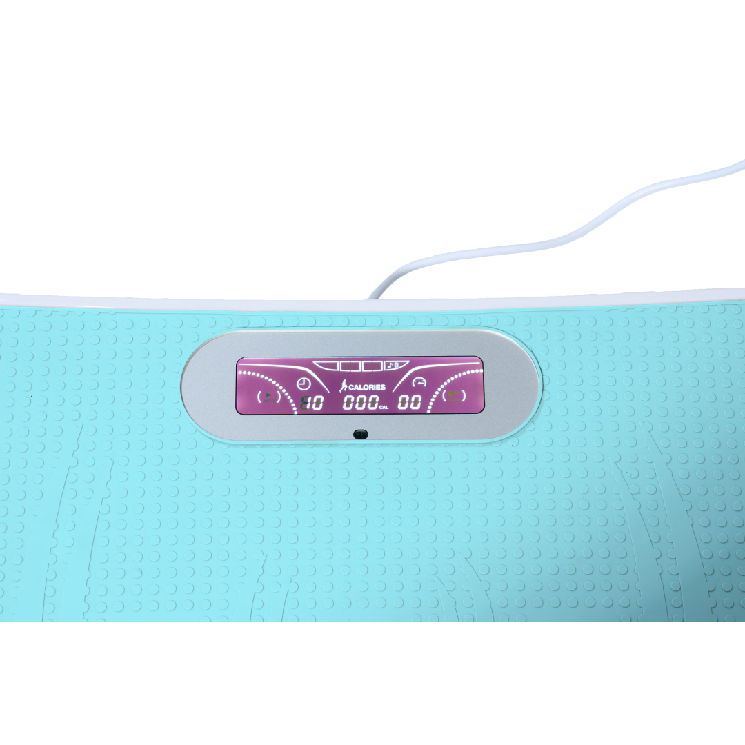 Full Body Vibration Platform Crazy Fitness Massage 10-Frequency Weight Loss & Fat Burner Shaking Machine For Unisex Blue