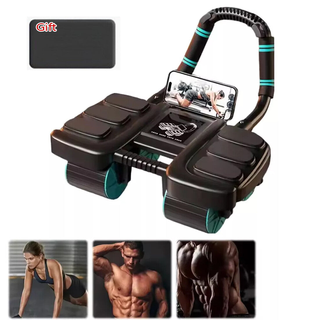 Healthy Belly Wheel Wheel Abdominal Fitness Wheel W  6 Elbow Support Ab Roller