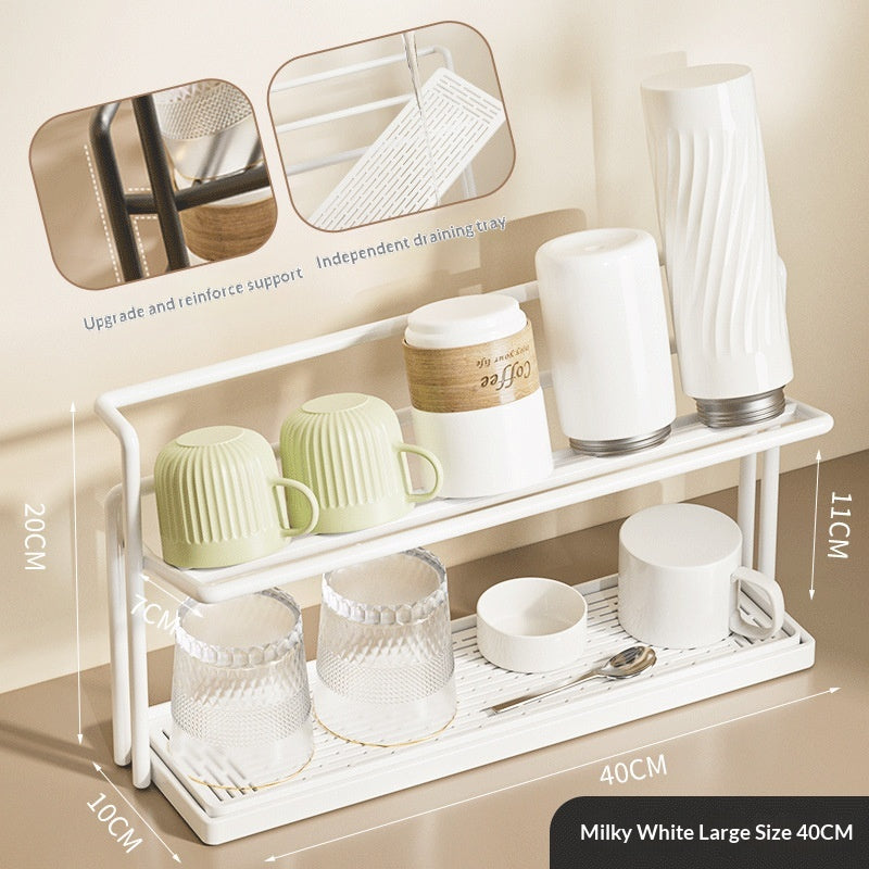 Tiered Tea Cup Rack Countertop Draining And Storage Stand