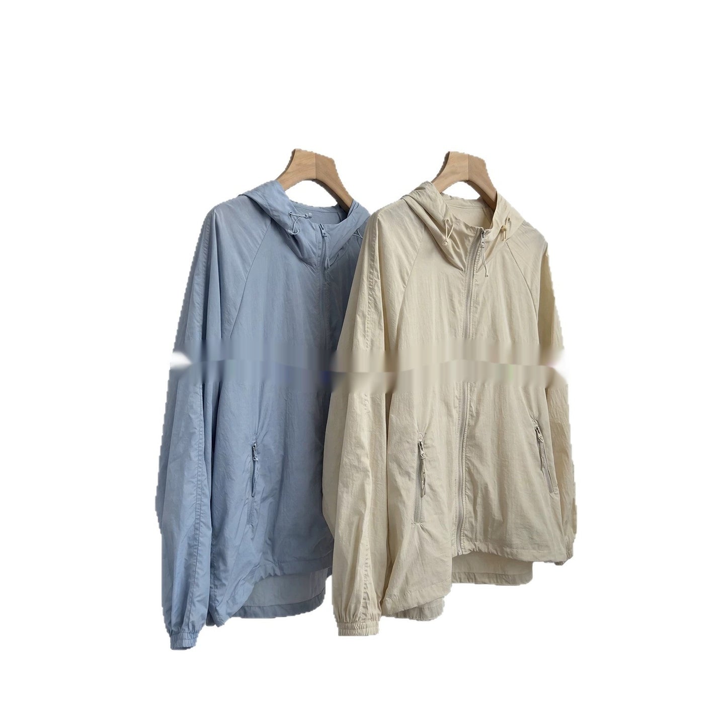 Summer Breathable Hooded Zip-up Loose-fit Outdoor Sun-protective Jacket