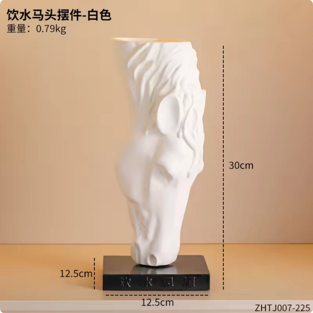 Nordic Art Horse Head Sculpture Home Living Room TV Cabinet Decoration