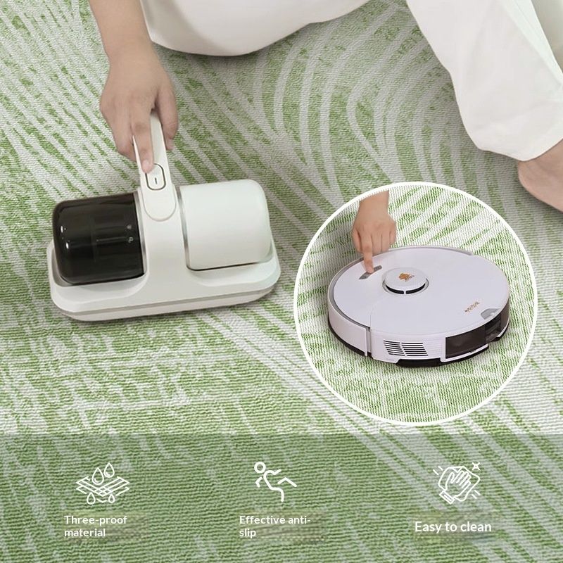 Simple Living Room Rug Creamy Style Waterproof And Wipeable Stain-resistant And Easy To Care For
