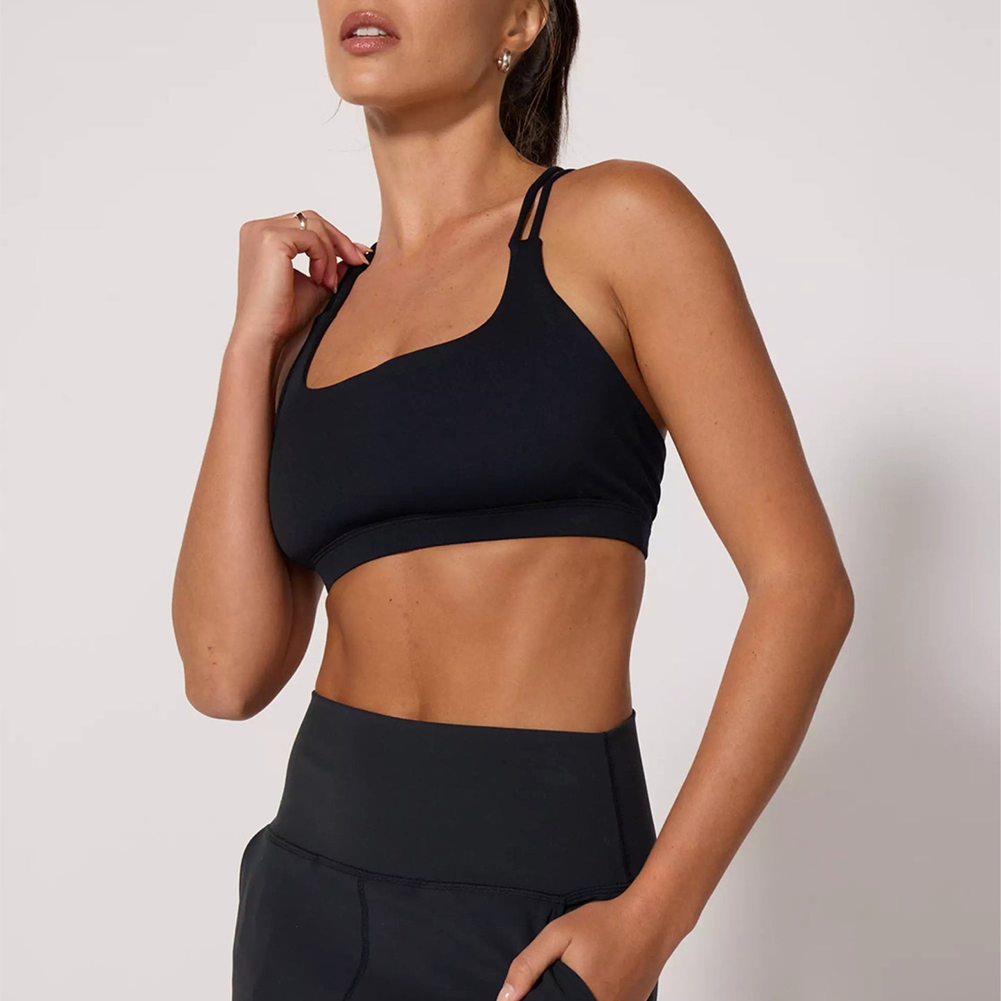 Spaghetti Strap Cross Hollow Out Beauty Back Exercise Underwear Yoga Vest