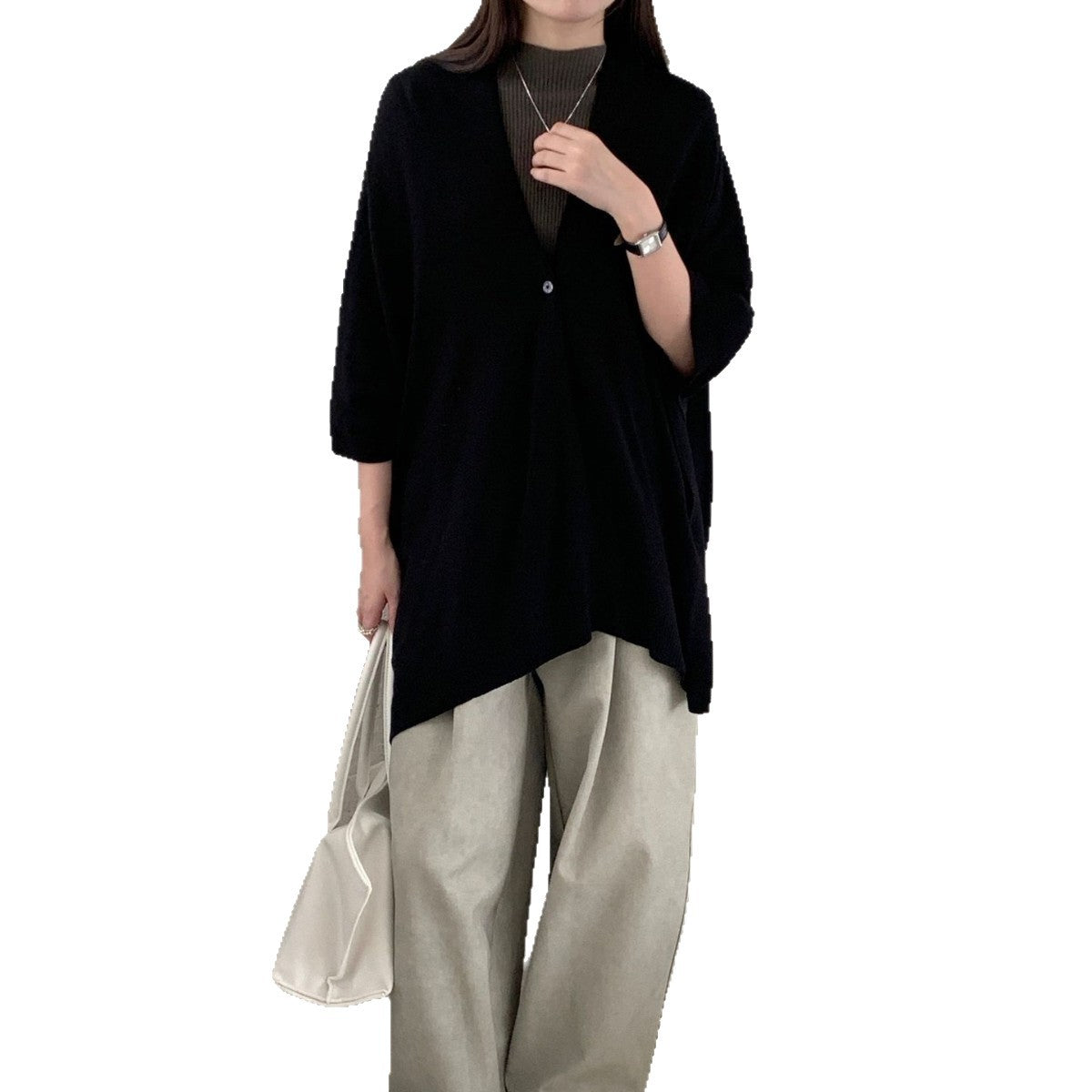 Korean-style Fashionable Versatile Travel Cloak Knitted Cardigan