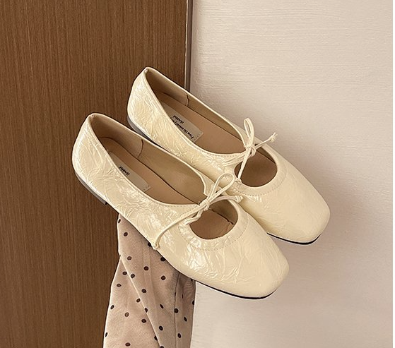Flat French Gentle Wanwan Shoes For Women, 2026 New Spring Soft Sole Versatile Grandma Flats, Ladies Dress Shoes For Matching Dresses