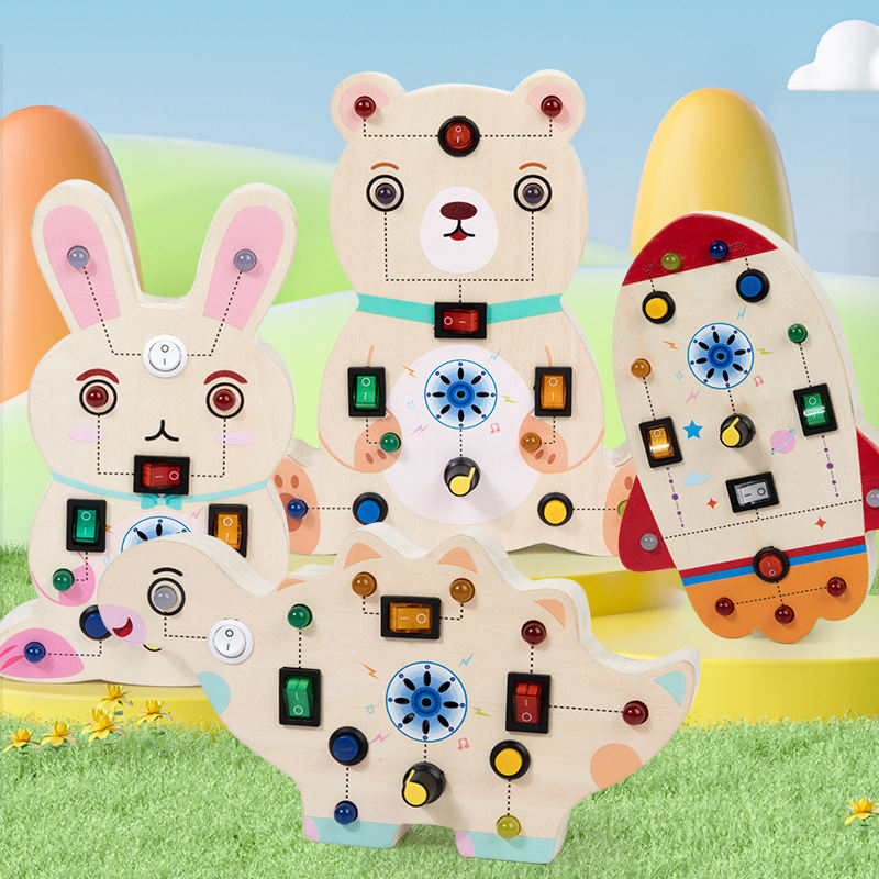 Wooden Animal Simulation Circuit Board Educational Toys