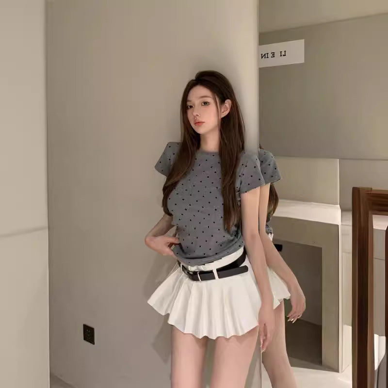 Korean-Style Slim-Fit Figure-Lifting Fashionable All-Match Top