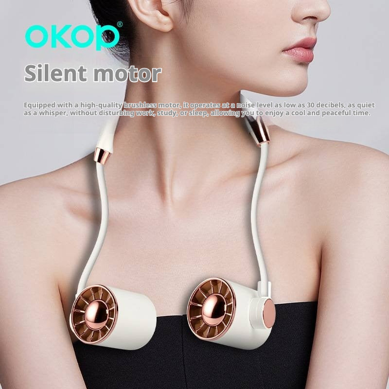 KP-F08 Best-Selling Portable Neck Fan Hands Free Quiet Long Battery Life Powerful Airflow In Stock Now