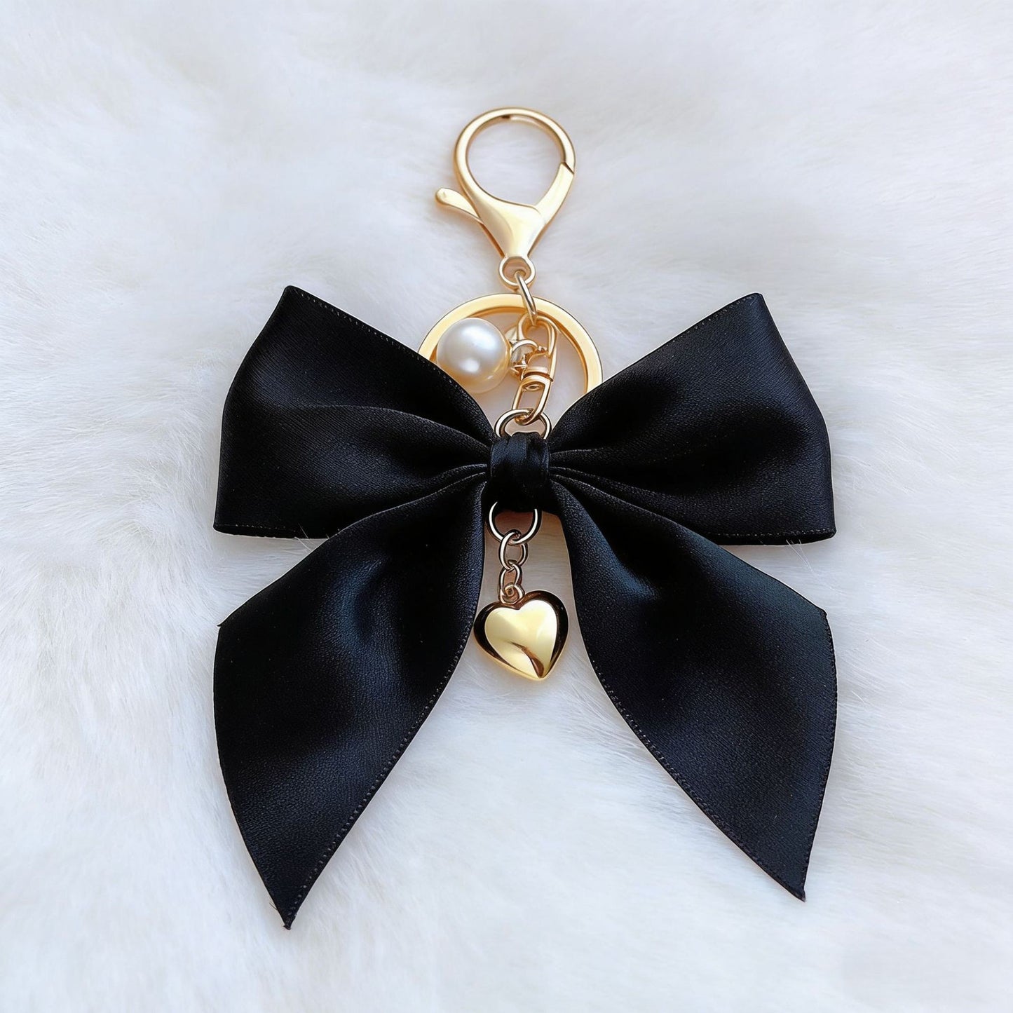 Korean-style Ribbon Bow Keychain Pendant Bag And Car Decoration