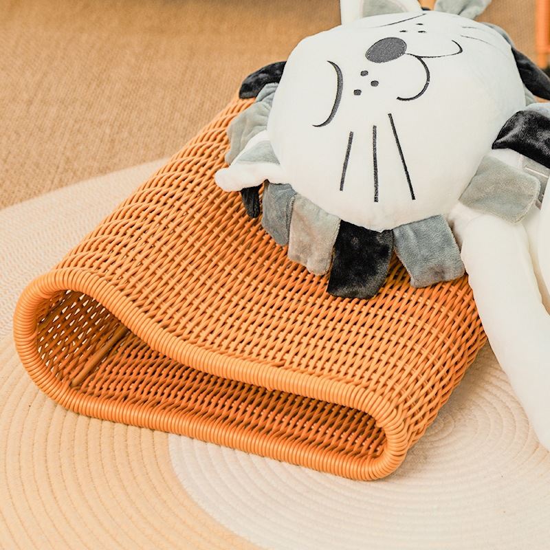 Rattan-Style Summer Cooling Pillow Cervical Supporting Pillow Cushion Handwoven
