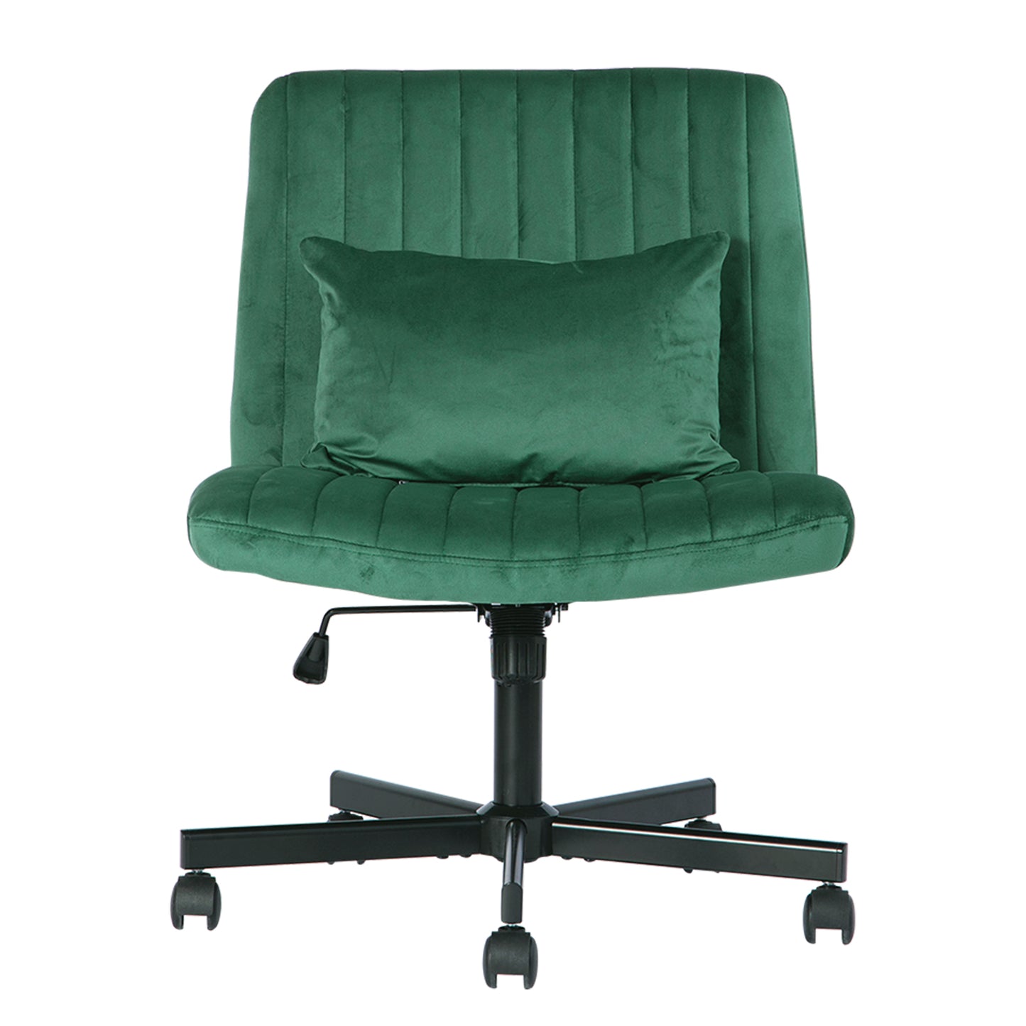 Modern Office Chair Home Office - Height-adjustable Swivel Chair Without Armrests With Quiet Castors & Upholstered Cushions - Elegant Fabric Office Chair For Study & Living Room
