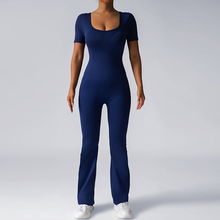 Beauty Back Hip Lifting One-piece Bell-bottom Pants Yoga Clothes
