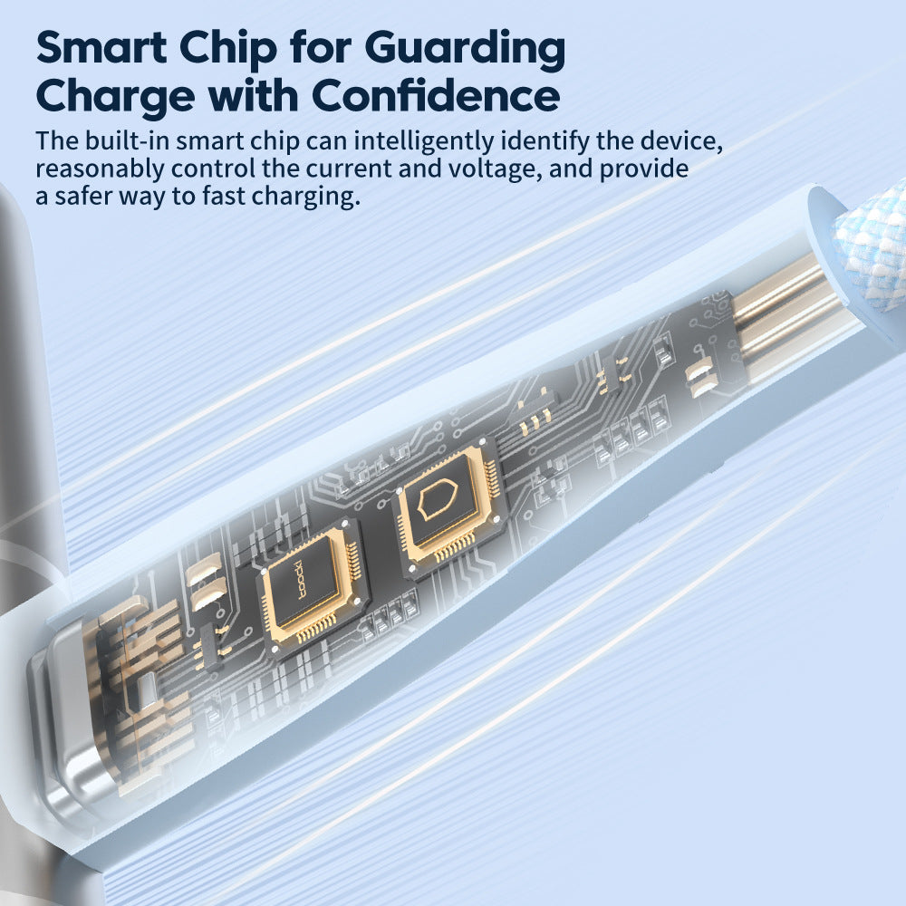 USB-C To USB-C Fast-charging Cable With LED Lighting, Suitable For Smartphones