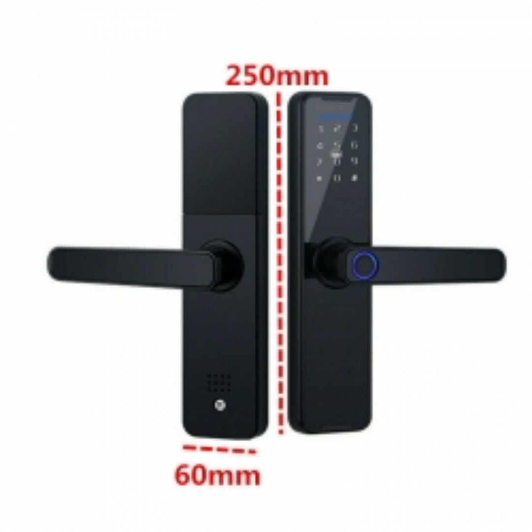 WIFI Digital Smart Door Lock Electronic Fingerprint Password Key Lock-black