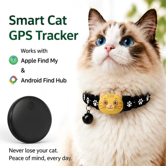 Cat GPS Tracker For Find My & Android Find Hub, Bluetooth Pet Locator Tag, No Monthly Fee, Waterproof Anti-Lost Tracker For Cats & Small Pets