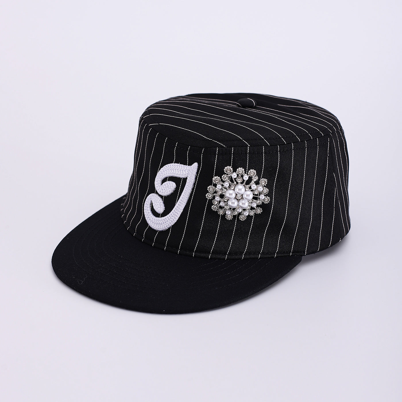 Summer Men's And Women's Striped Embroidered Logo Adjustable Fashion Casual Style Flat-top Baseball Cap Suitable For Outdoor Outings, Daily Commutes And Outings