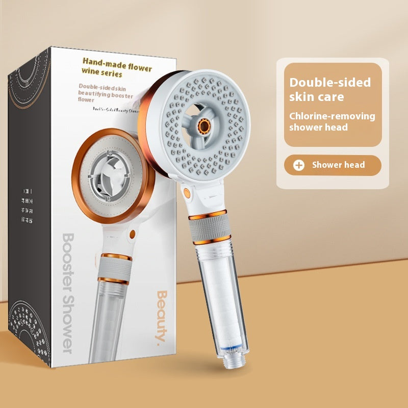 Double-sided Supercharged Skin Beauty Shower Nozzle Household High-pressure Bath
