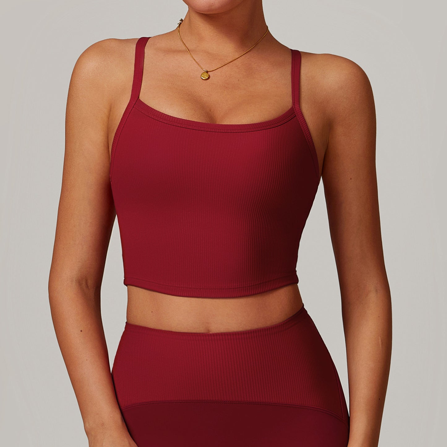 Casual Beauty Back Yoga Vest With Chest Pad Top