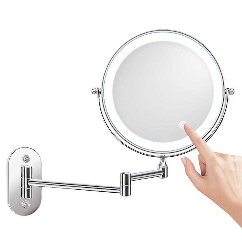 8-inch Folding LED Makeup Mirror, Wall-mounted Dressing Mirror