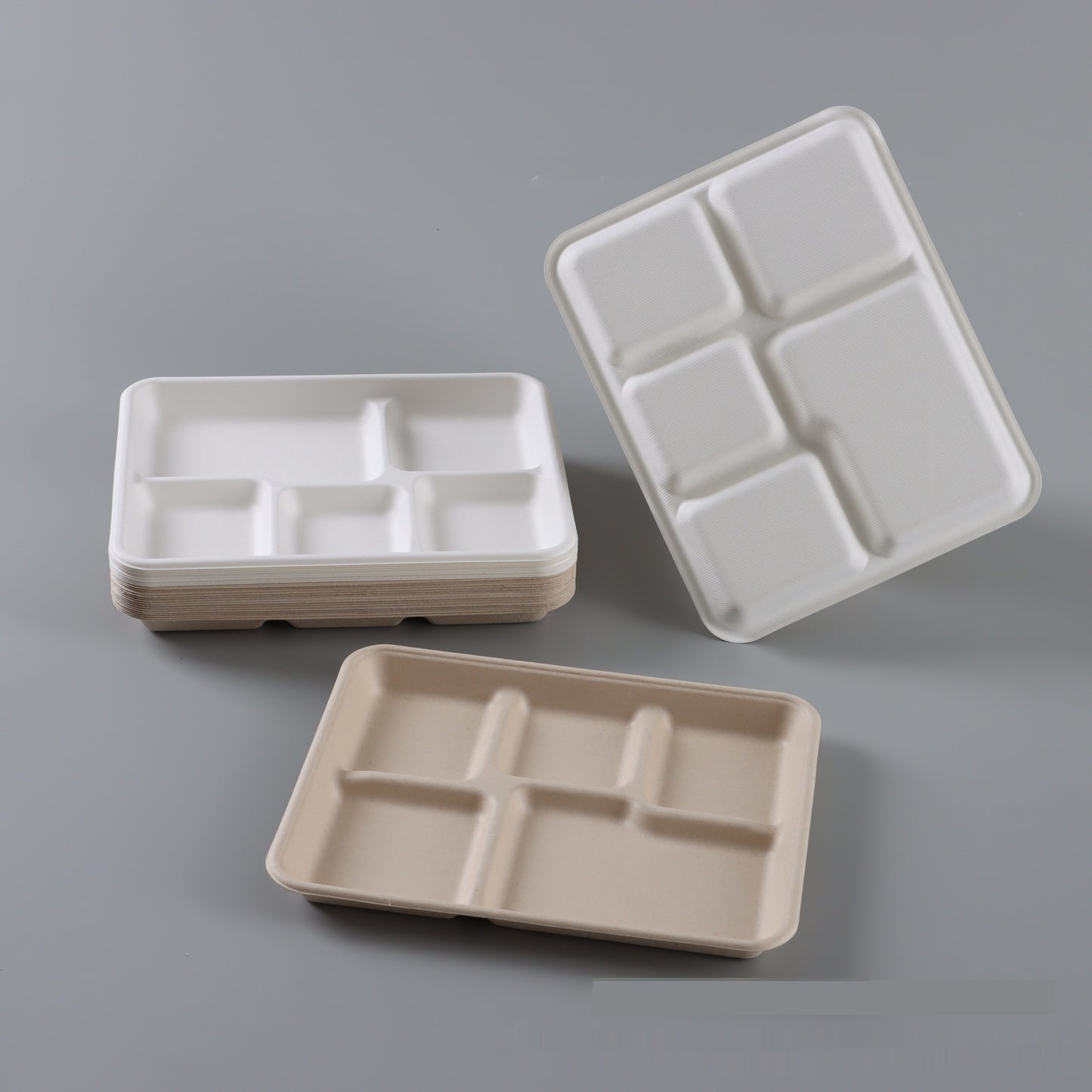 Pulp Food Container Shallow Five-compartment Tray Divider