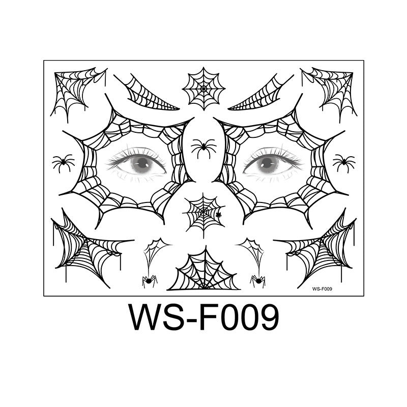Spider Web Face Pasters Tattoo Sticker Waterproof Makeup Painted Tattoo Sticker