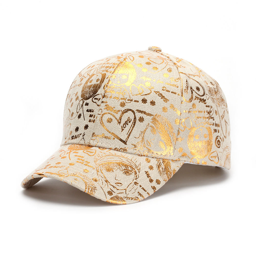 Summer Korean-style Trendy Women's Artistic Graffiti Baseball Cap With Retro Distressed Look For Dressing Up And Outdoor Sun Protection