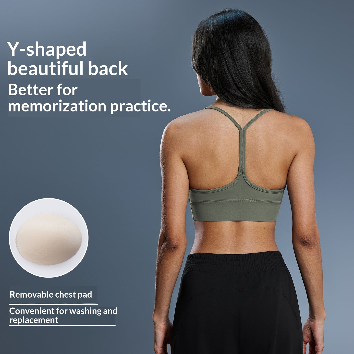 Nude-Feel Y-Back Sexy Beauty-Back Yoga Bra