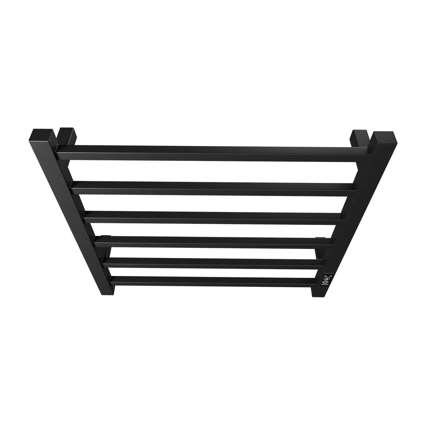 Towel Warmer 6 Bar Electric Heated Towel Rack Wall Mount Plug-in Bath Towel Heater Matt-Black  Timer