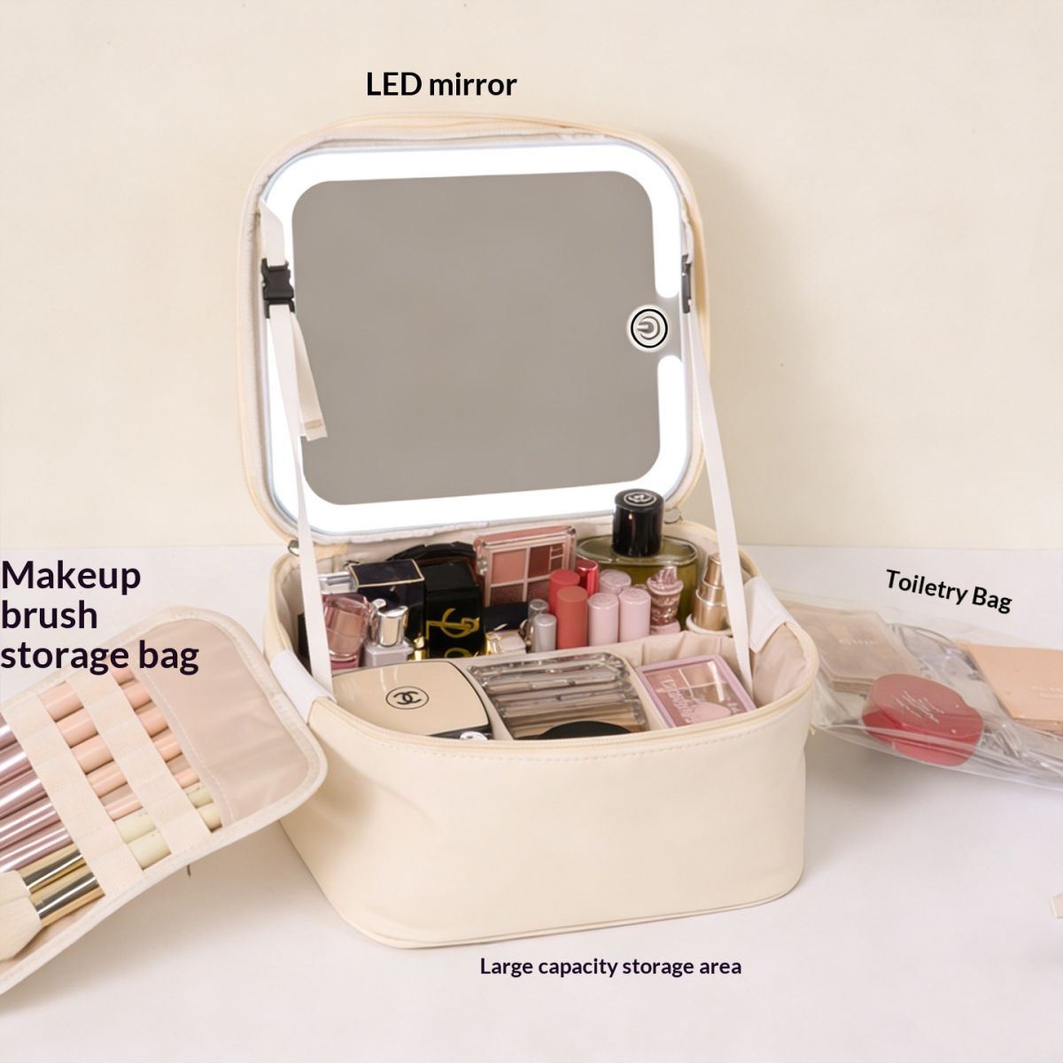 Multi-functional High-capacity Portable Travel Makeup Bag