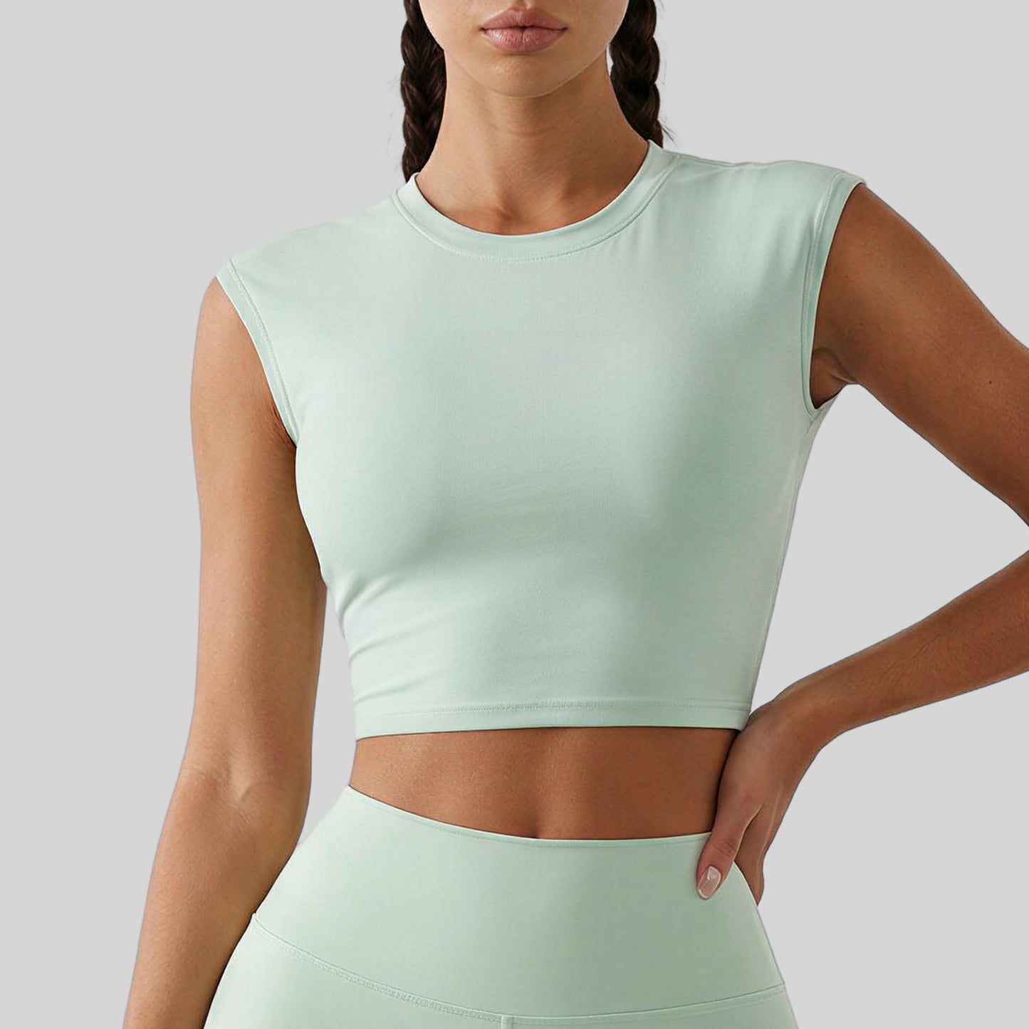 New Hollow Out Twist Tank Sports Bra With Removable Pads, Dopamine Fitness Bra