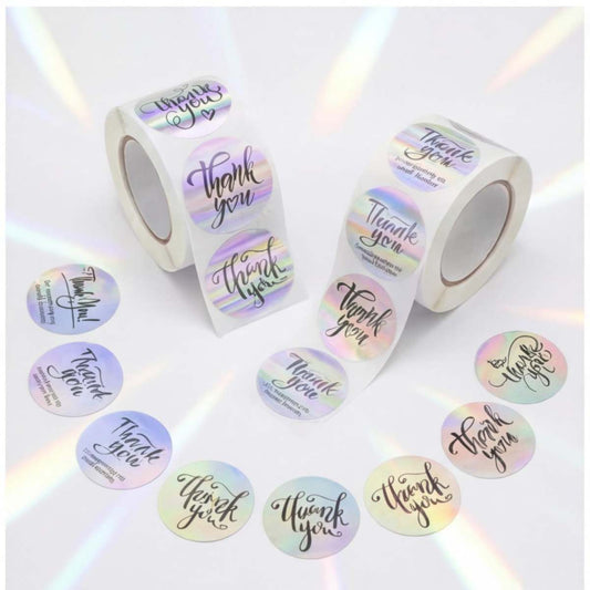 1,000 “Thank You” Stickers, 2 Rolls; Thank-You Stickers With Heart Designs; Adhesive Labels For Gifts, Letters, And Packaging; Versatile Thank-You Labels For Personal And Business Use