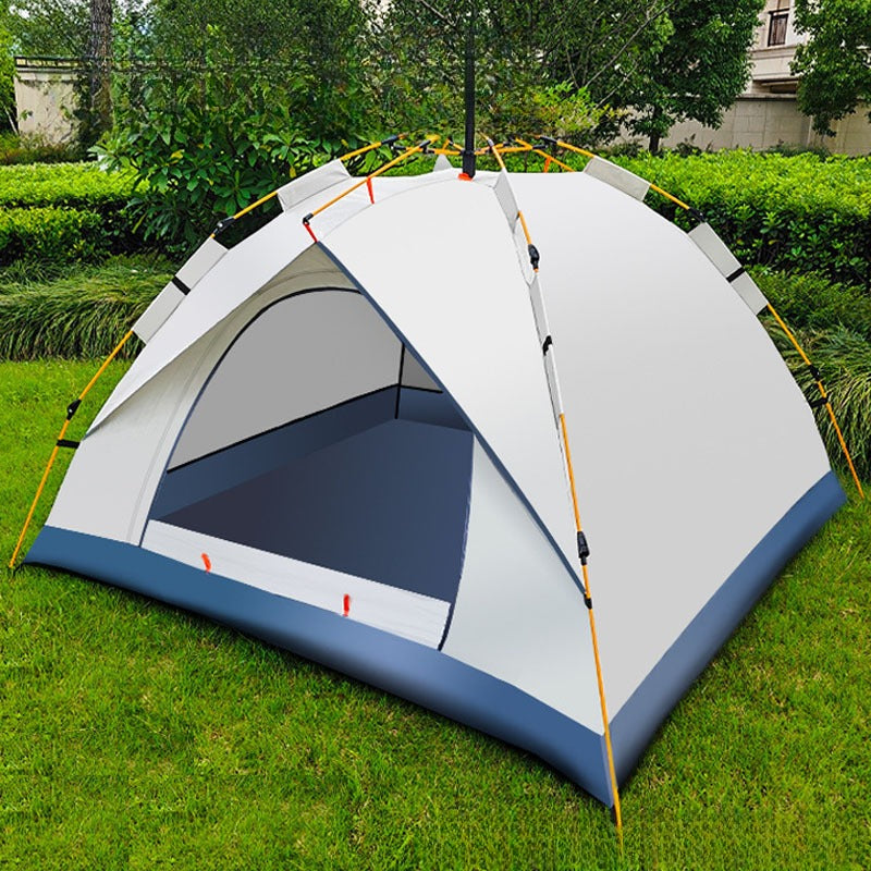 Fully Automatic Folding Outdoor Tent, Instant Setup For Camping & Beach, Double-Layer Thickened Weatherproof Tent For 3-4 People