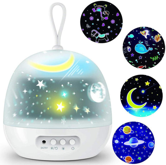 Night Light Projector 360 Rotating 8 Lighting Modes LED Lights Bedroom Decoration