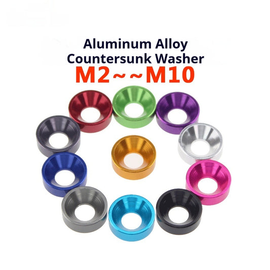DIY 4WD Car Accessories Aluminum Alloy Washers With Countersunk Holes