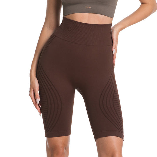 Seamless Butt-lifting Fitness Pants With Tummy-control And Capri-length Yoga Pants
