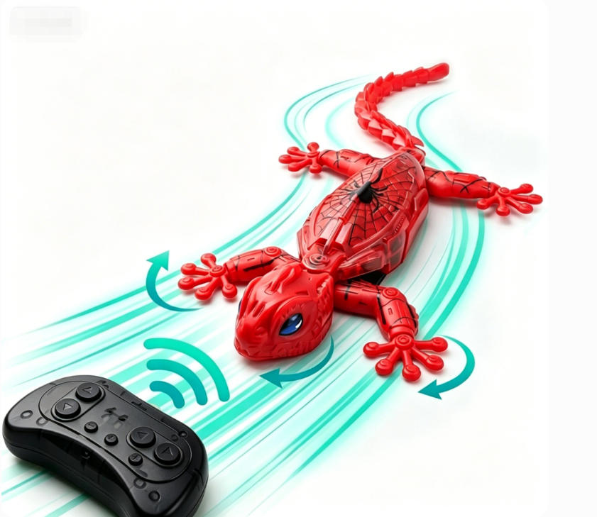 2026 New Remote Control Wall Climbing Toy, Spider Style Gecko, Electric Realistic Lizard, Bio Mimic Chameleon, Dual Mode, LED Eyes, Kids Gift
