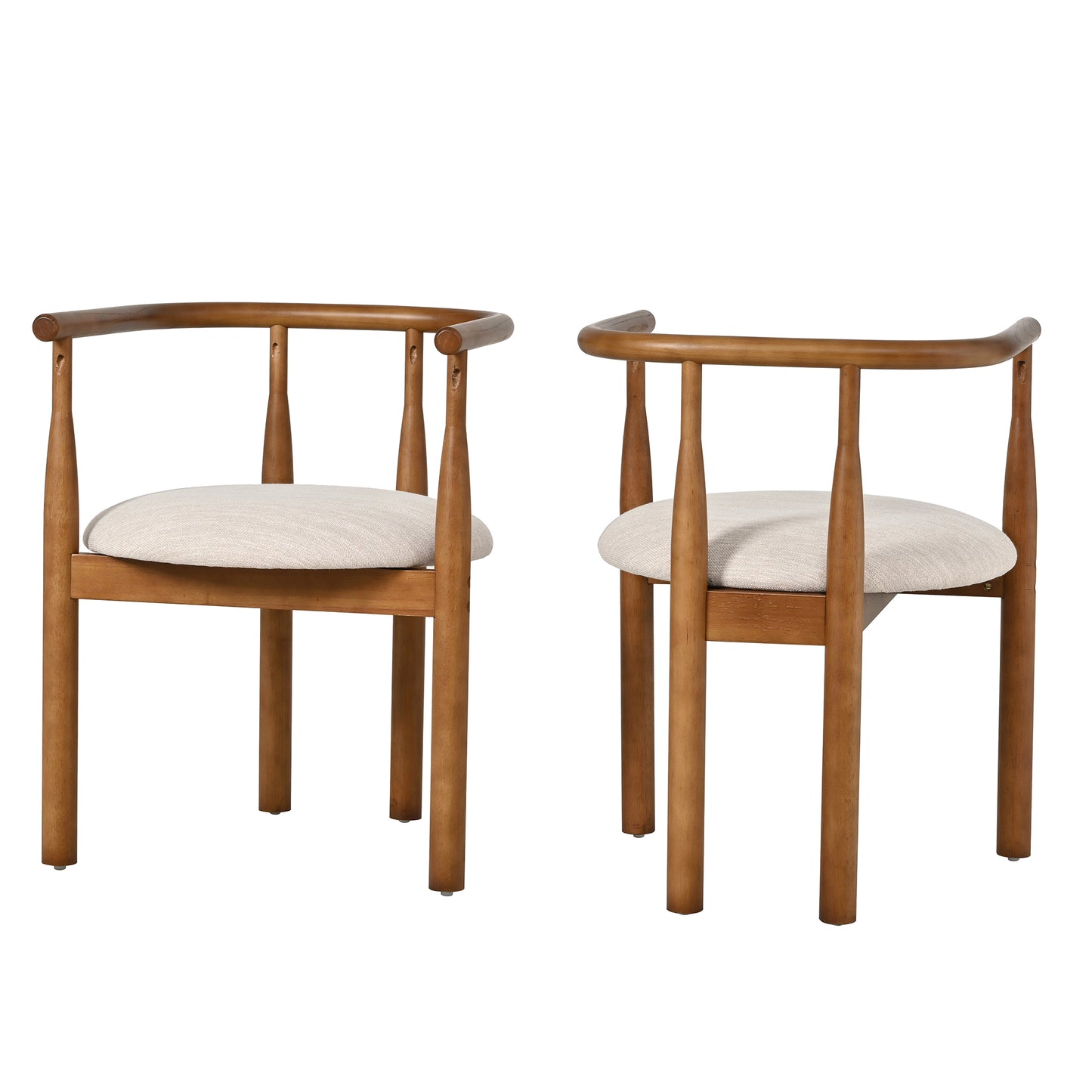 Modern Dining Chair,kitchen Chair With Solid Wood Legs, Dining Chairs For Home Bar Restaurant And Dining Room,Set Of 2,Walnut