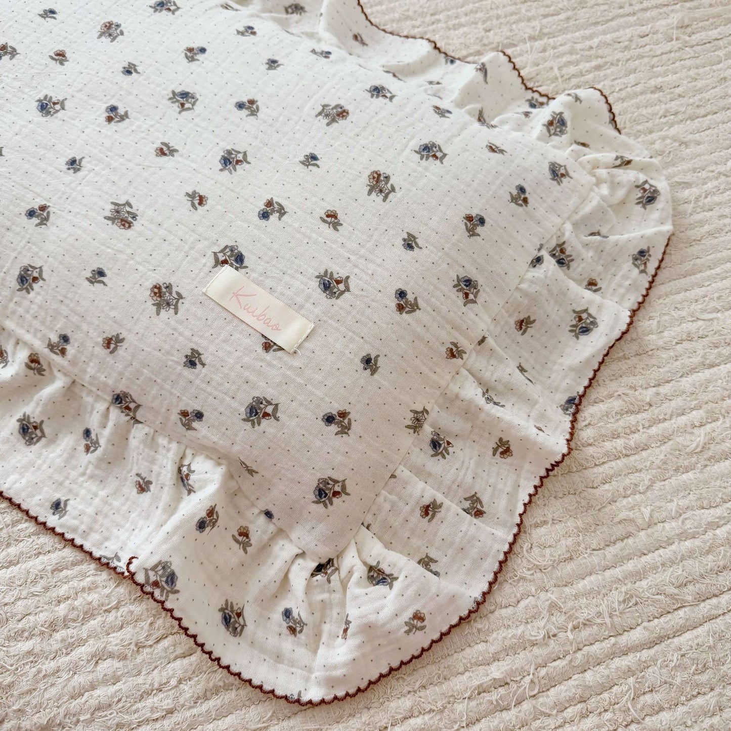 Korean-style Floral Cotton Gauze Pillowcase