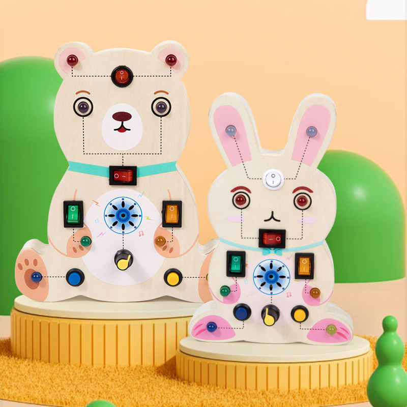Wooden Animal Simulation Circuit Board Educational Toys