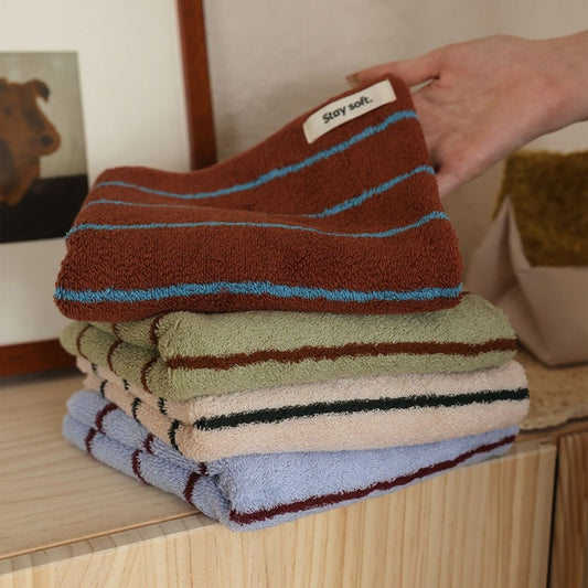 Striped Pure Cotton Bath Towel Class A Towel For Women