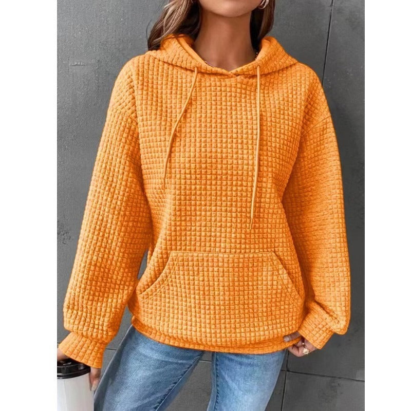 Women's Solid Color Crew Neck Long Sleeve Sweatshirt, New Arrival Elegant Basic Top For Autumn & Winter