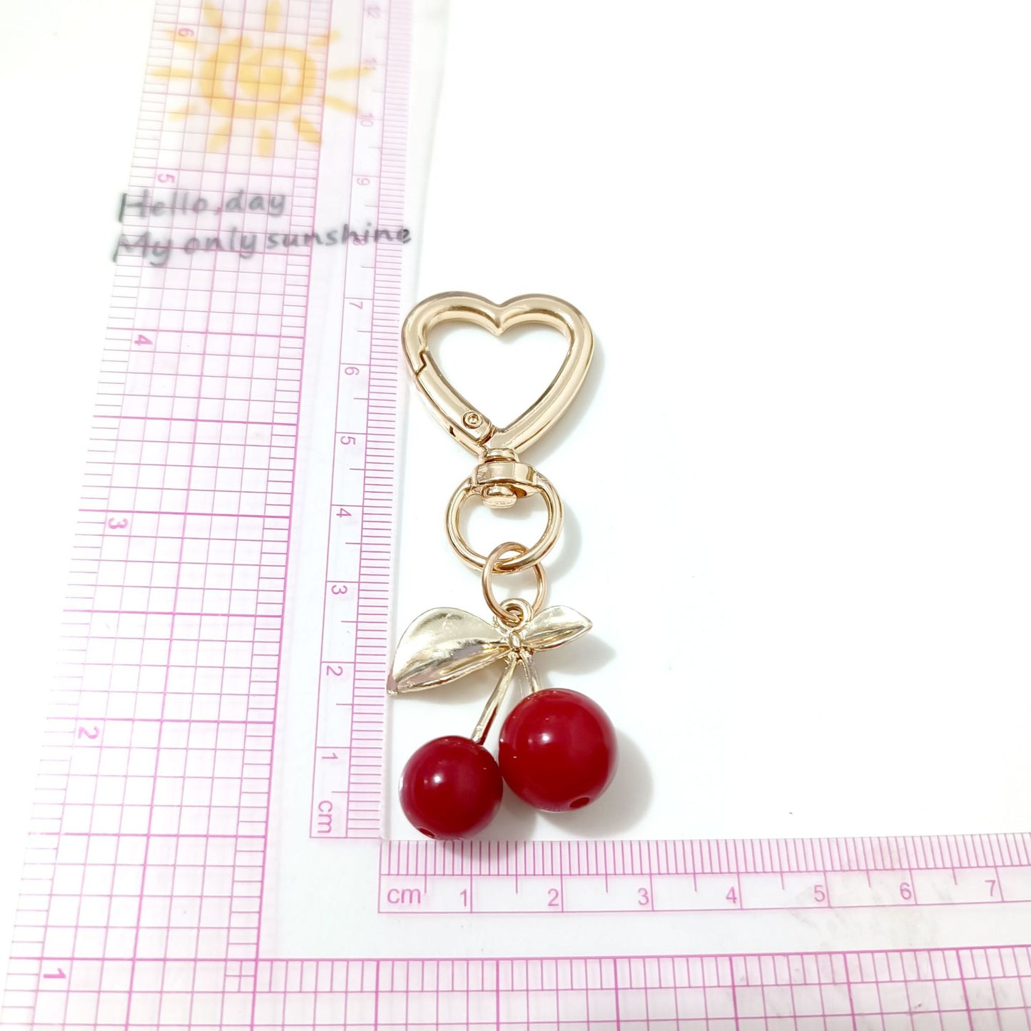 Korean Style K Gold Leaf Cherry Pendant Alloy Accessories Diy