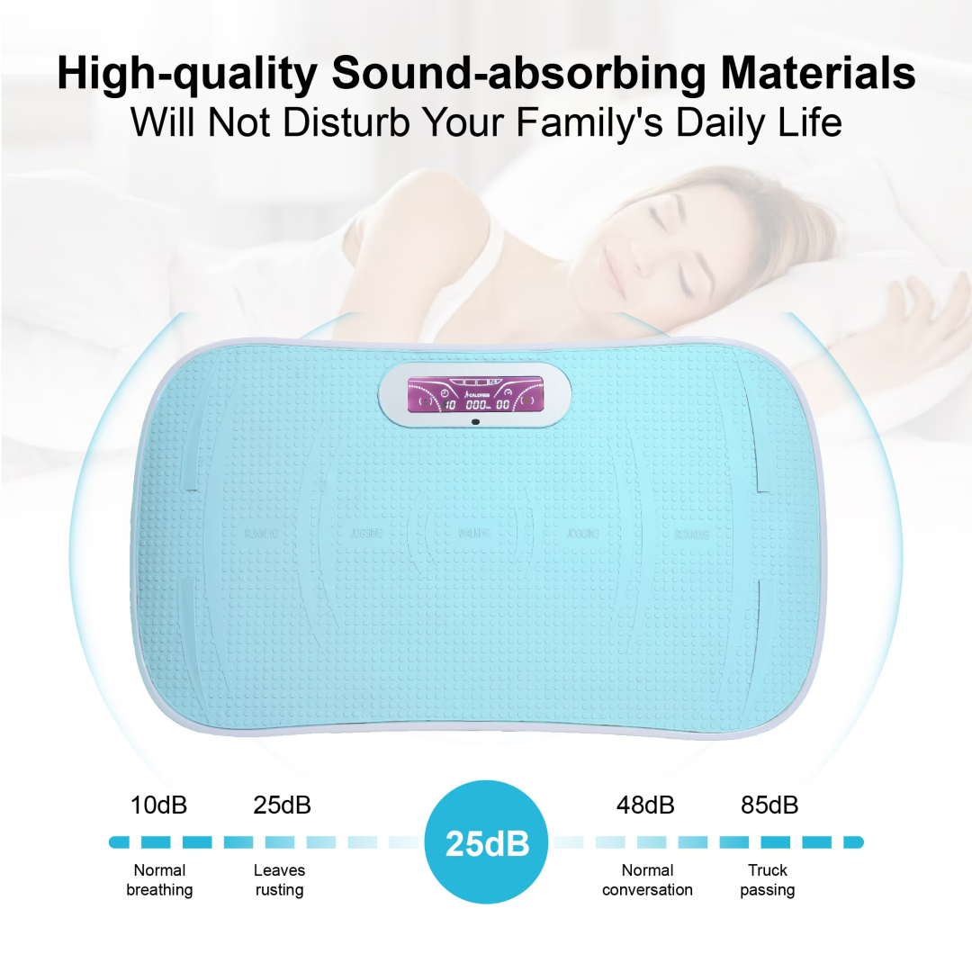 Full Body Vibration Platform Crazy Fitness Massage 10-Frequency Weight Loss & Fat Burner Shaking Machine For Unisex Blue